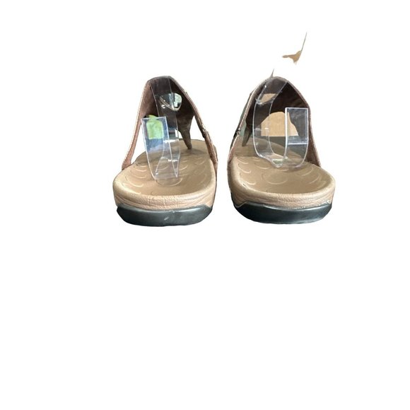 Orthaheel/Vionic Yara women's size 11 brown bronze slip on toe post sandals - Picture 4 of 6